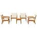 Set Bistro da 5 Pezzi con Cuscini in Legno Solido di Acacia - Foto miniatura 6