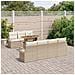Set di Divano da Giardino 8 Pezzi con Cuscini Beige Rattan Polietilene, Divano da Giardino a 2 Posti con Spazio di Stoccaggio&Cuscini Beige Rattan Polietilene - Foto miniatura 3