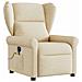 Poltrona Reclinabile Massaggiante Elettrica Crema in Tessuto - Foto miniatura 3