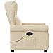 Poltrona Reclinabile Massaggiante Elettrica Crema in Tessuto - Foto miniatura 5