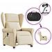 Poltrona Reclinabile Massaggiante Elettrica Crema in Tessuto - Foto miniatura 8