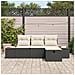 Set Divano da Giardino a 4 Pezzi con Cuscini Nero in Polyrattan - Foto miniatura 3
