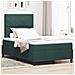 Letto Contenitore  con Materasso Verde Scuro Matrimoniale Piccolo in Velluto - Foto miniatura 2
