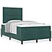 Letto Contenitore  con Materasso Verde Scuro Matrimoniale Piccolo in Velluto - Foto miniatura 4