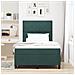 Letto Contenitore  con Materasso Verde Scuro Matrimoniale Piccolo in Velluto - Foto miniatura 5