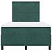Letto Contenitore  con Materasso Verde Scuro Matrimoniale Piccolo in Velluto - Foto miniatura 8