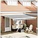 Tenda Retrattile Antracite e Bianca 4x3 m Tessuto e Alluminio - Foto miniatura 2
