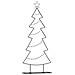Albero di Natale in metallo con supporto Nero 150 cm Acciaio - Foto miniatura 1