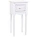 Comodino In Legno Con 1 Cassetto Bianco 33x26,5x72,5. - Foto miniatura 1