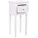 Comodino In Legno Con 1 Cassetto Bianco 33x26,5x72,5. - Foto miniatura 6