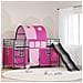 Struttura del letto loft per bambini Nero e rosa 99,5 x 200 cm - Foto miniatura 2