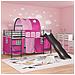 Struttura del letto loft per bambini Nero e rosa 99,5 x 200 cm - Foto miniatura 3