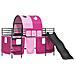 Struttura del letto loft per bambini Nero e rosa 99,5 x 200 cm - Foto miniatura 4