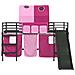 Struttura del letto loft per bambini Nero e rosa 99,5 x 200 cm - Foto miniatura 6
