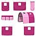 Struttura del letto loft per bambini Nero e rosa 99,5 x 200 cm - Foto miniatura 8