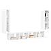 Set di Mobiletto da TV a Parete 4 pcs Bianco Lucido - Foto miniatura 3