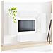 Set di Mobiletto da TV a Parete 4 pcs Bianco Lucido - Foto miniatura 4