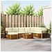 Set divani 9 pcs Naturale e Crema Legno di Acacia Massello - Foto miniatura 2