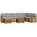 Set divani con cuscino 9 pcs Grigio Naturale e Chiaro - Foto miniatura 1