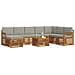 Set divani con cuscino 9 pcs Grigio Naturale e Chiaro - Foto miniatura 3