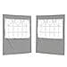 Parete per tenda da festa 2 pcs 200 x 195 cm Grigio Chiaro - Foto miniatura 1