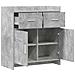 Credenza Grigio Cemento 75 x 36 x 80 cm Legno ingegnerizzato - Foto miniatura 3