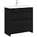Mobiletto da Bagno Sotto Lavabo Rovere Nero 78,5 x 37,5 x 81 cm - Foto miniatura 2