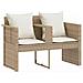 Divano da giardino 8 pcs Beige e Bianco Crema polyrattan - Foto miniatura 4