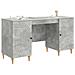 Scrivania con lo scaffale Grigio Cemento 142,5 x 50 x 75 cm - Foto miniatura 2