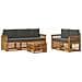 Set divani con cuscino 6 pcs Legno di Acacia Massello - Foto miniatura 1