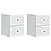 Mobiletto da notte a muro 2 pcs Bianco 33 x 34,5 x 40 cm - Foto miniatura 1