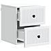 Mobiletto da notte a muro 2 pcs Bianco 33 x 34,5 x 40 cm - Foto miniatura 4