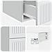 Mobiletto da notte a muro 2 pcs Bianco 33 x 34,5 x 40 cm - Foto miniatura 8