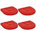 Cuscini per Sedia in 4 Pezzi 4 pz 100% Poliestere Rosso - Foto miniatura 1