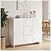 Credenza Bianco Lucido 85,5 x 31 x 75 cm Legno ingegnerizzato - Foto miniatura 2