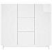 Credenza Bianco Lucido 85,5 x 31 x 75 cm Legno ingegnerizzato - Foto miniatura 4