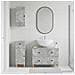Set di armadietti da bagno in 3 pezzi ALKMAAR Grigio Cemento - Foto miniatura 4