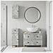 Set di armadietti da bagno in 3 pezzi ALKMAAR Grigio Cemento - Foto miniatura 8