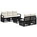 Set Divano da Giardino 6 pz Nero polyrattan - Foto miniatura 1
