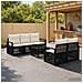 Set Divano da Giardino 6 pz Nero polyrattan - Foto miniatura 6