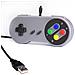 Gaming Gp100 - Coppia Di Gamepad Controller Usb Con Design Snes (super Nintendo) [ grigio] - Foto miniatura 2