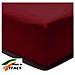 Lenzuolo Di Sotto Letto Matrimoniale Maxi Cotone Con Angoli Ed Elastico Tinta Unita Colore Bordeaux - Foto miniatura 1