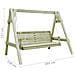 Panca a Dondolo da Giardino in Pino Impregnato 205x150x157 cm - Foto miniatura 5