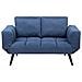 Divano Letto Con Rivestimento Blu Navy Brekke - Foto miniatura 1