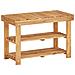 Scarpiera 70x32x46 Cm In Legno Massello Di Acacia - Foto miniatura 1