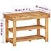 Scarpiera 70x32x46 Cm In Legno Massello Di Acacia - Foto miniatura 5