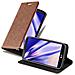 Custodia Compatibile Con Lg G2 In Marrone Cappuccino - Coperchio Protettiva Con Chiusura Magnetica, Funzione Stand E Tasca Per Le Carte - Foto miniatura 4