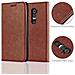 Custodia Compatibile Con Lg G2 In Marrone Cappuccino - Coperchio Protettiva Con Chiusura Magnetica, Funzione Stand E Tasca Per Le Carte - Foto miniatura 5