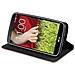 Custodia Compatibile Con Lg G2 In Marrone Cappuccino - Coperchio Protettiva Con Chiusura Magnetica, Funzione Stand E Tasca Per Le Carte - Foto miniatura 9