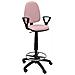 T04cp - Sgabello Ergonomico, Altezza Regolabile E Anello Poggiapiedi Rosa Pallido - Foto miniatura 1